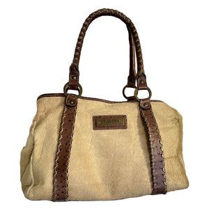 Claudia Firenze Leather/Fur Tote Handbag